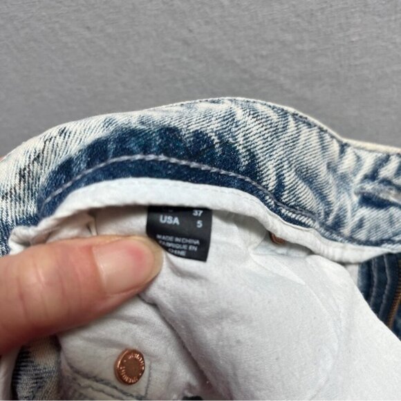 Insight beautiful scenery printed mid rise slim denim Sz 31” - Picture 4 of 14